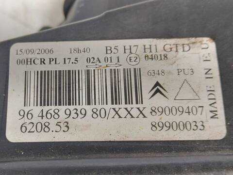 Foto 3ª: Faro Izquierdo Citroen C4 1.6 16V HDI 90CV [9HX] (2004)