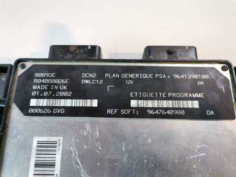 Foto 2ª: Centralita Motor ECU Citroen Berlingo 1.9 D LEADER 69CV (2012)