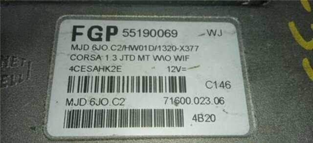 Foto 1ª: Centralita Motor ECU Opel Corsa 1.3 CDTI [Z 13 DT]