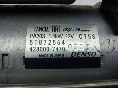 Foto 2ª: Motor de Arranque Lancia Y 0.9 TWIN AIR 86CV 63KW [312A2000] (2013)