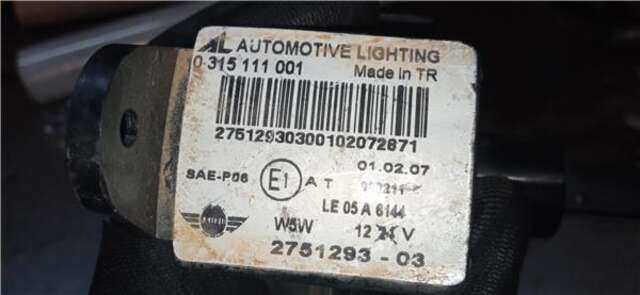 Faro Antiniebla Delantero Derecho Mini Mini 1.4 ONE [1.4 LTR. - 70 KW 16V CAT]