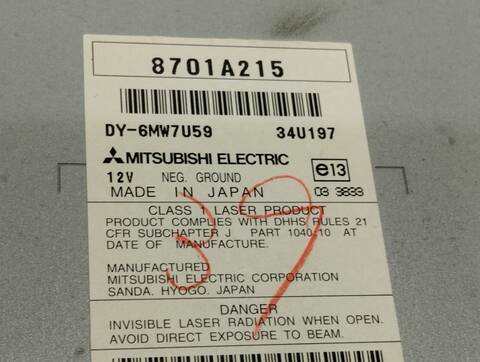 Foto 4ª: Sistema Audio Radio CD Mitsubishi Outlander 2.0 DI-D INTENSE 140CV 103KW [BSY] (2007)