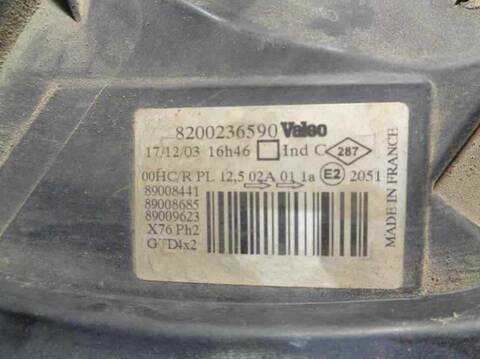 Foto 3ª: Faro Izquierdo Renault Kangoo ALIZE 64CV 47KW [F8Q P6] (2004)