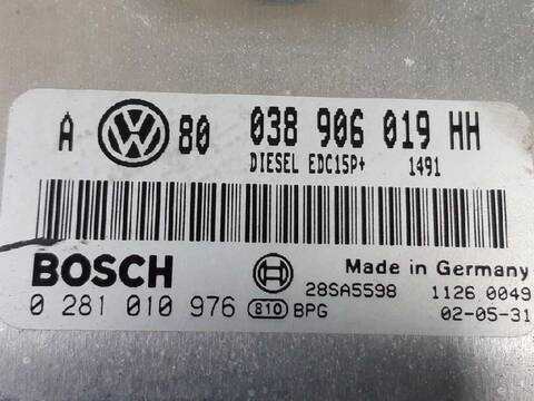 Foto 2ª: Centralita Motor ECU Volkswagen Golf GTI EDICION ESPECIAL BERLINA 150CV 110KW [ARL] (2002)
