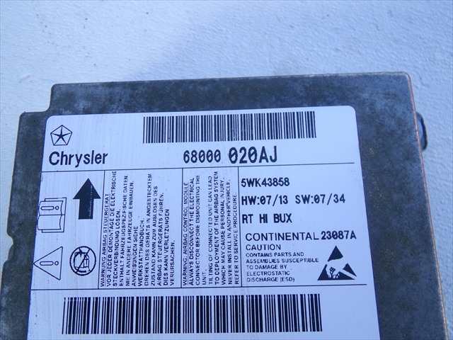 Foto 2ª: Centralita Airbag Chrysler Grand Voyager 2.8 CRDI 2008-2015 [VM64C] (2009)