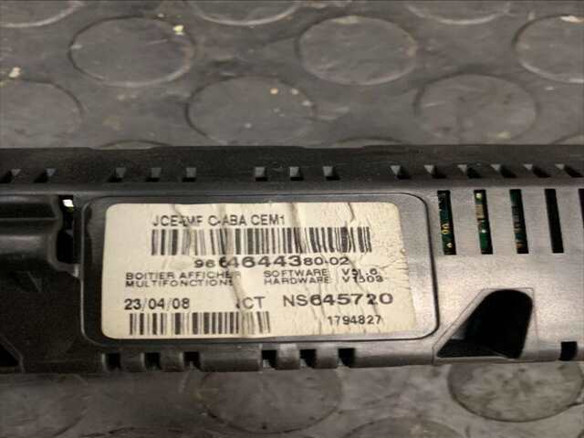 Foto 2ª: Pantalla Multifuncion Citroen C4 1.600 HDI 90CV/66KW [9HX] (2008)
