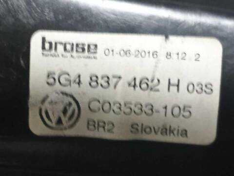 Foto 2ª: Elevalunas Eléctrico Delantero Derecho Volkswagen Golf 1.6 TDI (2013)