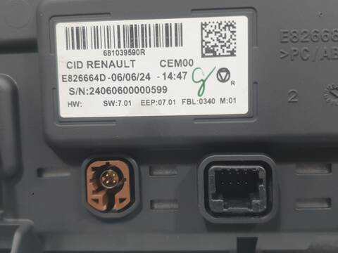 Foto 3ª: Sistema GPS Renault Captur 1.0 TCE 90 ECO-G HFM6) 91CV 67KW [H4D470] (2024)