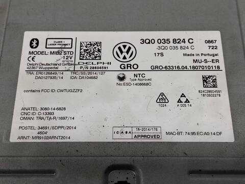 Foto 3ª: Sistema Audio Radio CD Volkswagen Touran 1.6 TDI 116CV (2015)
