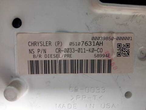Foto 2ª: Cuadro de Instrumentos Chrysler PT Cruiser 1.6 CATWALK CLASSIC 116CV (2000)