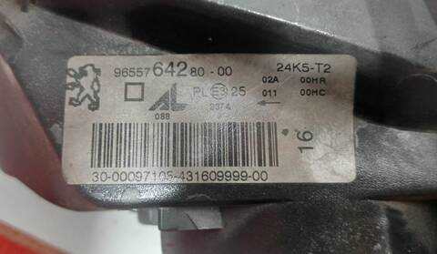 Foto 3ª: Faro Derecho Peugeot 307 SW PACK 109CV [9HZ] (2002)