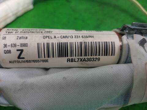 Foto 3ª: Airbag Cortina Delantero Derecho Opel Zafira 1.9 CDTI 120CV 88KW [Z19DT] (2007)