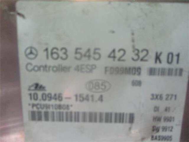 Foto 2ª: Centralita Cambio Automatico Mercedes Clase ML 230 4.3 430 (163.172) [4.3 LTR. - 200 KW V8 24V CAT] [M 113.942]