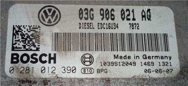 Centralita Motor ECU Volkswagen Caddy 1.9 FURG. [1.9 LTR. - 77 KW TDI]