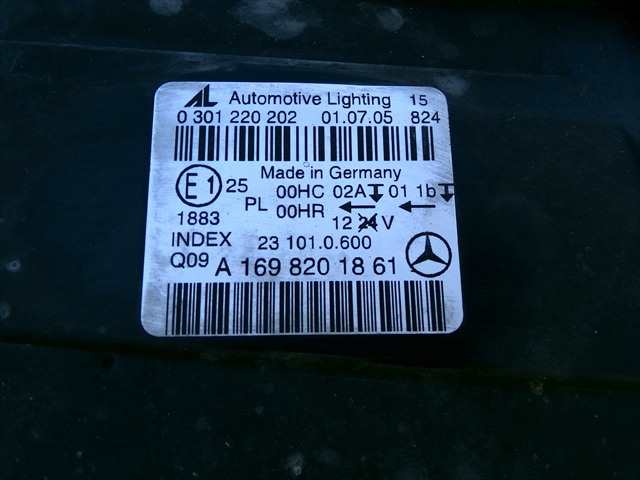 Foto 2ª: Faro Derecho Mercedes Clase B 200 2.0 CDI W245,2005-2008 (2006)