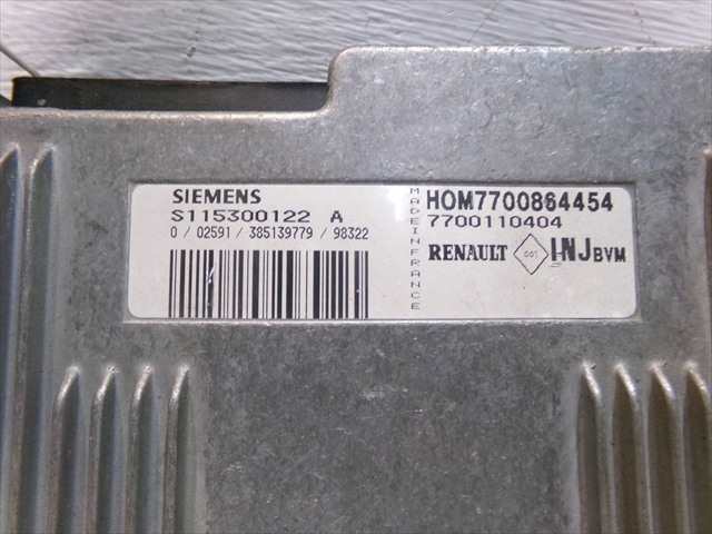 Foto 4ª: Centralita Motor ECU Renault Megane 1.6 G 1996-1998 [K7M] (1998)