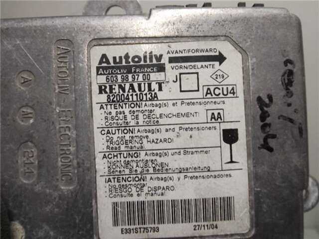 Foto 3ª: Centralita Airbag Renault Scenic 