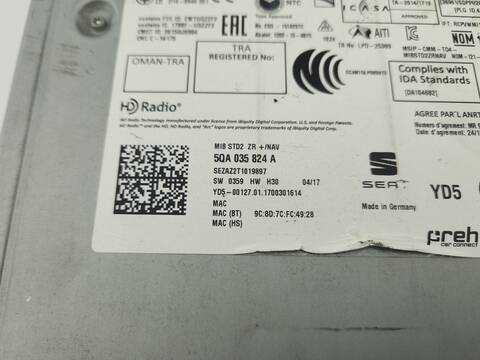 Foto 3ª: Sistema GPS Seat Leon 1.6 TDI 115CV 85KW [DDYA] (2017)