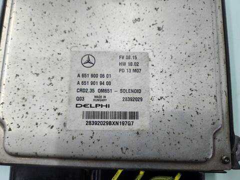 Foto 3ª: Centralita Motor ECU Mercedes Sprinter 310/313/316 CDI 906.631/633/635/637) 95CV 70KW CAJA CERRADA [651956] (2013)