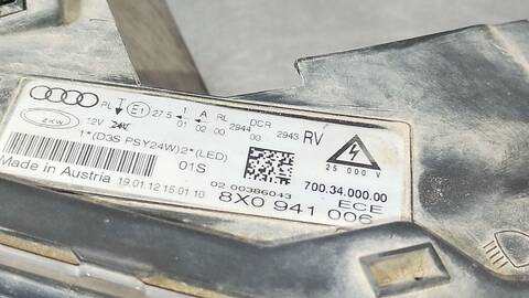 Foto 4ª: Faro Derecho Audi A1 AMBITION 105CV 77KW [CAY] (2012)