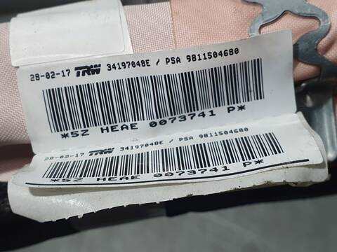 Foto 3ª: Airbag Cortina Delantero Izquierdo Peugeot 3008 ACTIVE 120CV 88KW [BH01] (2017)