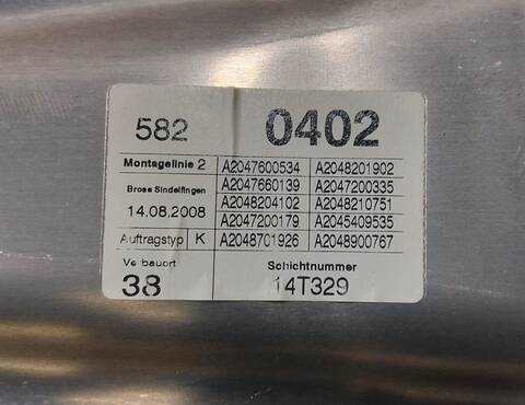 Foto 3ª: Elevalunas Eléctrico Delantero Izquierdo Mercedes Clase C 160 2.2 CDI CAT 170CV (2007)