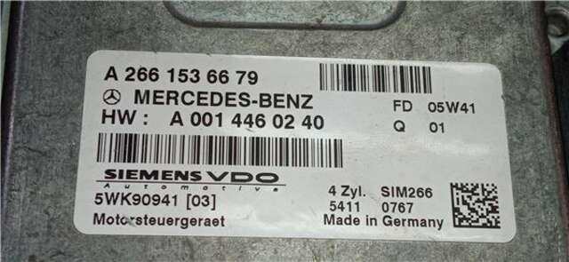Foto 1ª: Centralita Motor ECU Mercedes Clase A 140 1.7 A 170 (169.032) [1.7 LTR. - 85 KW CAT] [M 266.940]