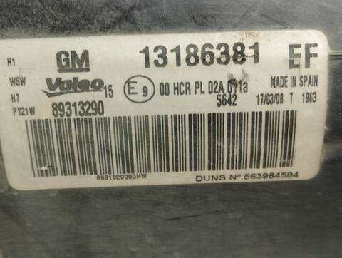 Foto 3ª: Faro Izquierdo Opel Corsa CMON 75CV 55KW [Z13DTJ] (2008)
