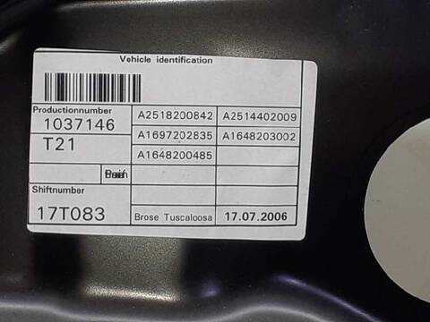 Foto 3ª: Elevalunas Eléctrico Delantero Derecho Mercedes Clase R 280 R 350 CDI 4-MATIC 251.022) 224CV 165KW [OM642950] (2006)