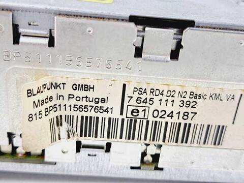 Foto 3ª: Sistema Audio Radio CD Peugeot 407 ST CONFORT 136CV 100KW [RHR] (2005)