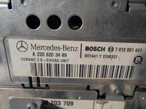 Foto 2ª: Sistema Audio Radio CD Mercedes Clase S 220 3.2 CDI CAT BERLINA 197CV 145KW [613 960] (2000)