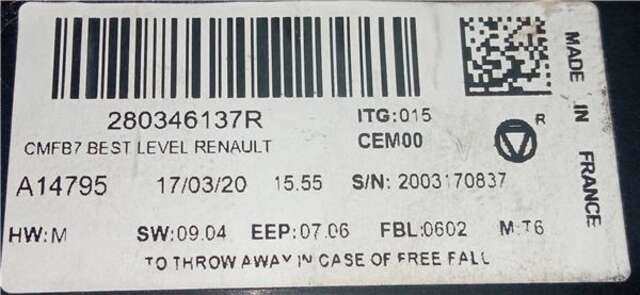 Sistema GPS Renault Clio 1.5 BUSINESS EDITION [1.5 LTR. - 63 KW BLUE DCI DIESEL FAP]