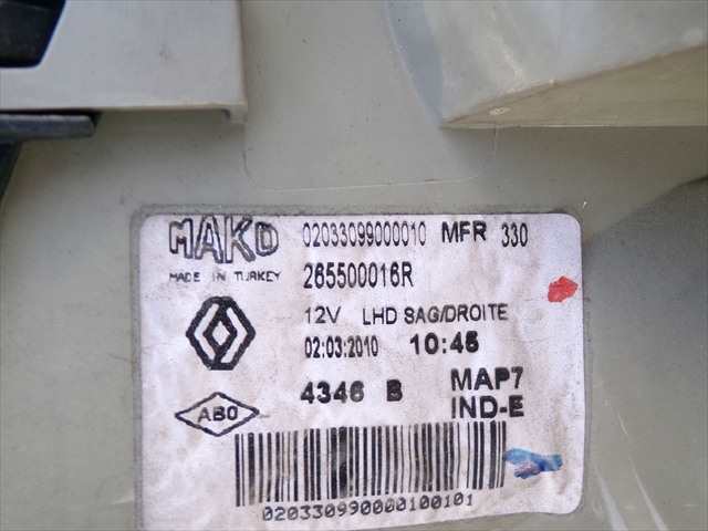 Foto 2ª: Piloto Trasero Derecho Renault Fluence 1.5 DCI 2010-2013 [K9KG8] (2010)