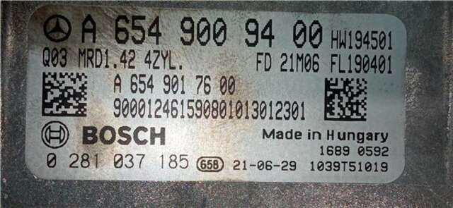 Centralita Motor ECU Mercedes Sprinter 2.0 311/315/317/319 CDI RWD L2 (907.633) [2.0 LTR. - 110 KW CDI CAT]