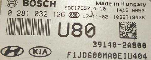 Foto 2ª: Centralita Motor ECU Kia Ceed TECH 1 CAT 1396 CM3) 99CV (2012)