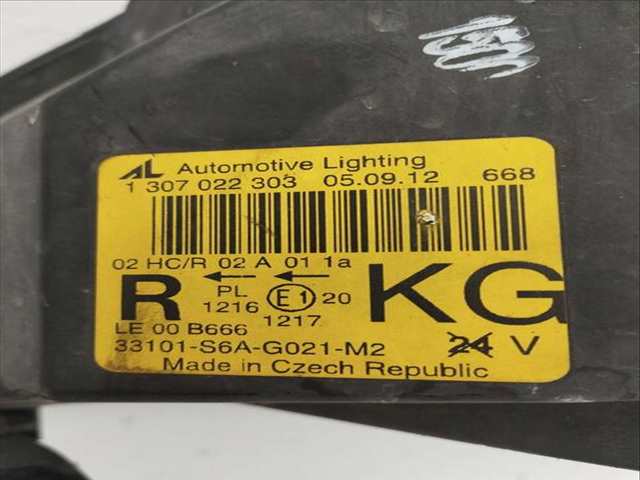 Foto 3ª: Faro Derecho Honda Civic 1.6I ES BERLINA 110CV 81KW [D16V1] (2003)