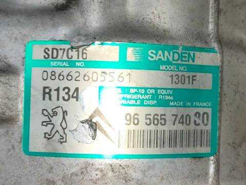 Compresor Aire Acondicionado Peugeot 407 2.0 HDI 135 6DRHRH 6DRHRE 6DRHRG 6DRHRJ)