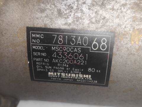 Foto 3ª: Compresor Aire Acondicionado Mitsubishi Lancer BWC BERLINA (2008)