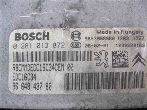 Foto 2ª: Centralita Motor ECU Citroen C4 1.6 HDI PICASSO 109CV 80KW [9HZ-DV6TED4] (2008)