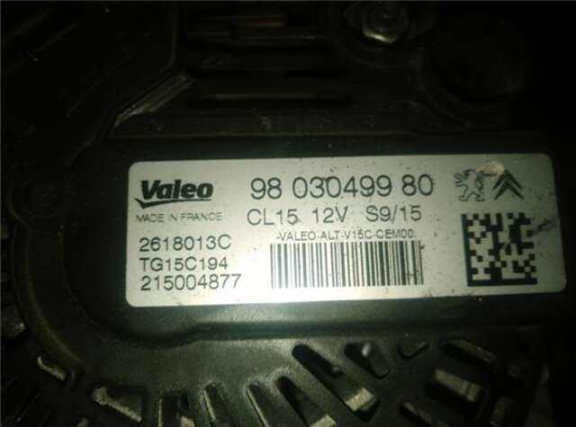 Alternador Citroen C4 1.6 ATTRACTION 2WD [1.6 LTR. - 84 KW HDI FAP]