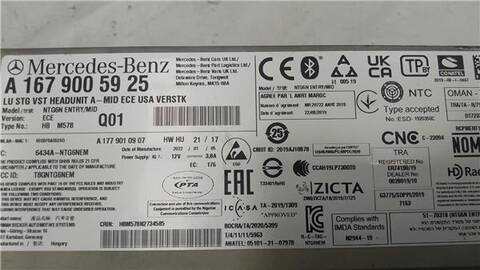 Foto 2ª: Sistema Audio Radio CD Mercedes Clase A 140 1.3 A 200 EDITION 1 177.087) [1 3 LTR. - 120 KW CAT] 163CV [282914]