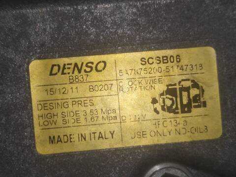 Compresor Aire Acondicionado Fiat 500 169A4000