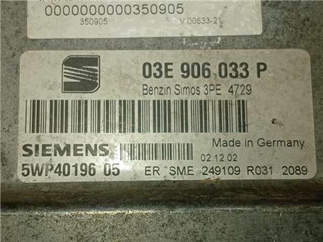 Centralita Motor ECU Seat Ibiza 1.2 COOL [1.2 LTR. - 47 KW]