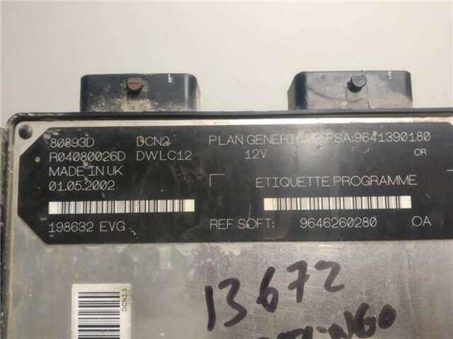 Foto 3ª: Centralita Motor ECU Citroen Berlingo 1.9 D SX COMBI [1.9 LTR. - 51 KW DIESEL] [WJY]