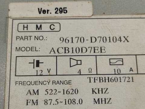 Foto 4ª: Sistema Audio Radio CD Hyundai Tucson CLASSIC BLUE 116CV 85KW [D4FD] (2018)
