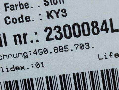 Foto 3ª: Airbag Lateral Trasero Izquierdo Audi A6 2.0 TFSI AVANT 180CV 132KW [CDNB] (2013)