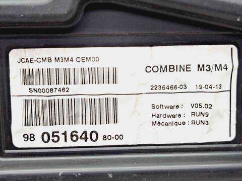 Foto 2ª: Cuadro de Instrumentos Citroen C Elysee 1.2 CAT HMY - EB2M) 72CV 53KW [HM02] (2013)