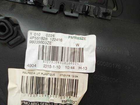 Foto 4ª: Tapizados Cartoneras Peugeot 508 2.0 HDI 140CV 103KW [RHF (DW10BTED4),RHA (DW10CTED4)] (2024)