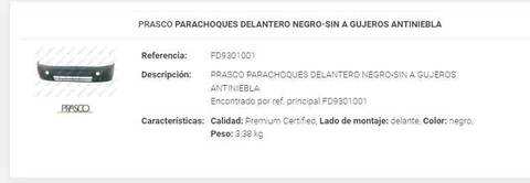 Foto 2ª: Paragolpes Delantero Ford Tourneo 150CV 110KW