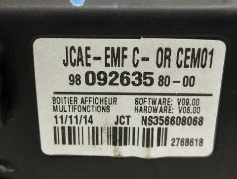 Foto 3ª: Pantalla Multifuncion Citroen C4 1.6 HDI FAP 92CV 68KW [9H06] (2015)